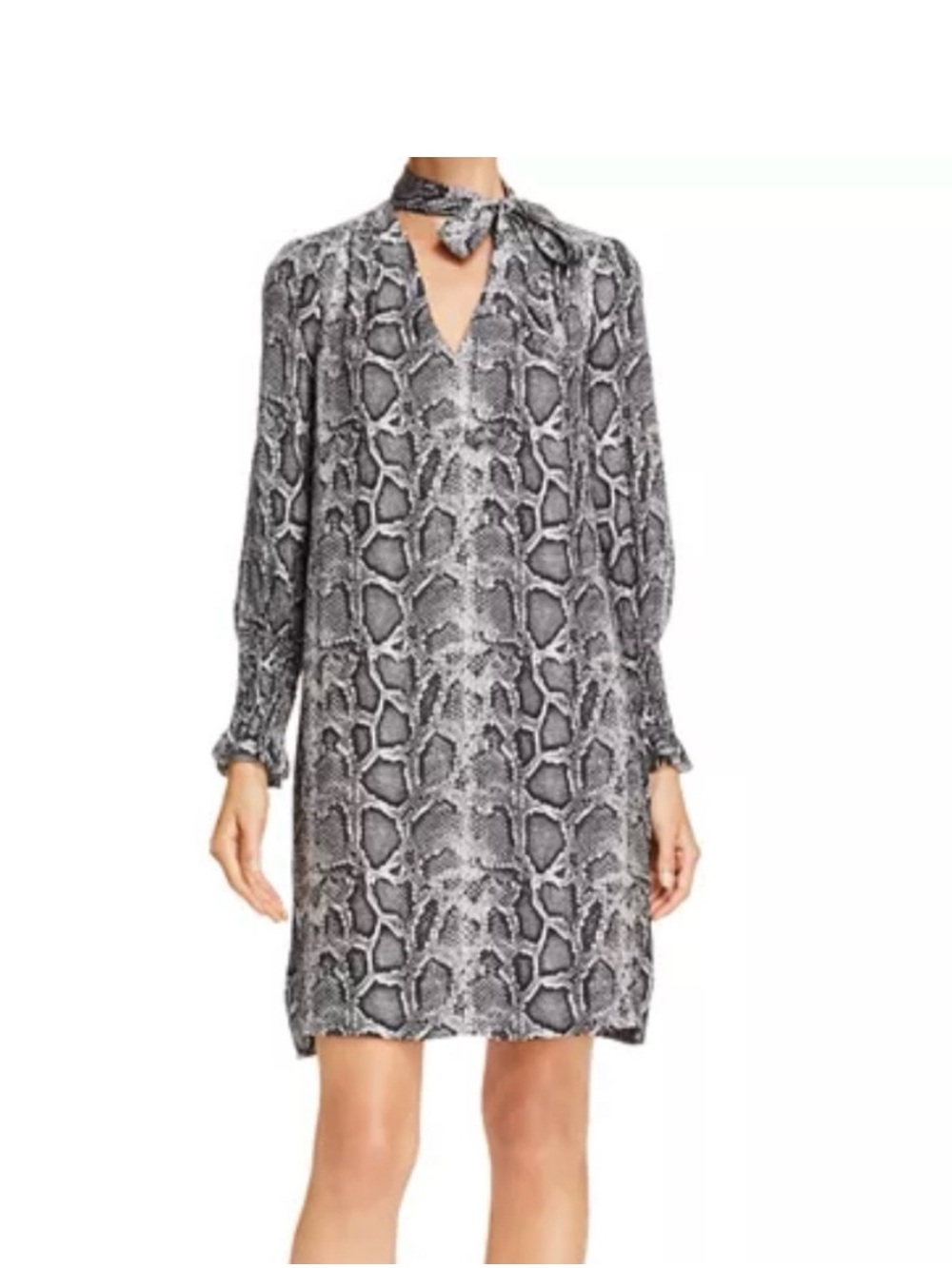 Rebecca Taylor Snakeskin Tie Dress